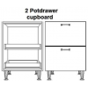 Floor 650 2 Drawer Kitchen unit