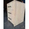 3 Drawer solid Rubber wood pedestal cabinet
