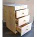 3 Drawer solid pine wood pedestal cabinet 